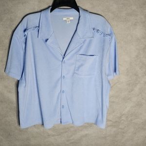 BAR III Soft Terry Cloth Camp Shirt